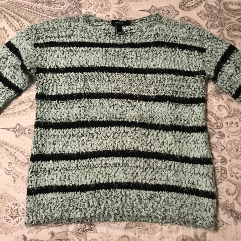 Forever 21 Striped Popcorn Sweater